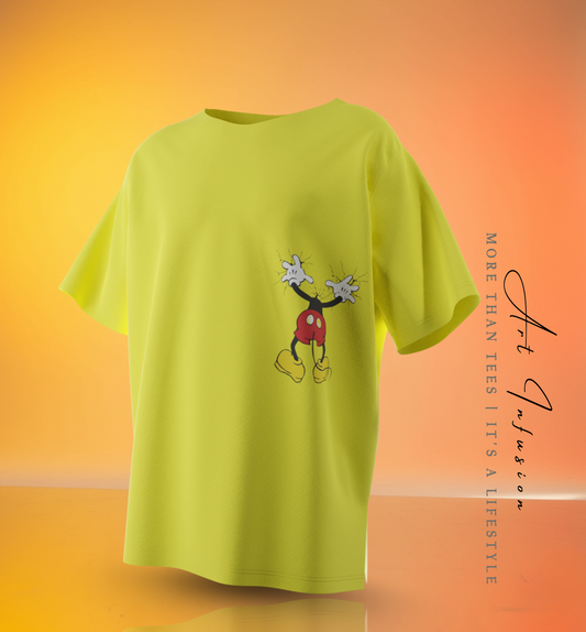 Cracked Wall Cartoon Graphic T-Shirt | Dartinfusion