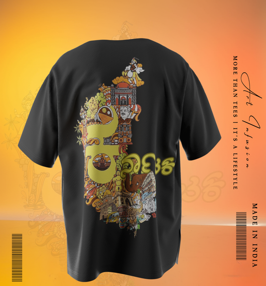 Premium Cotton Kannada Map T-Shirt - Karnataka Culture Streetwear